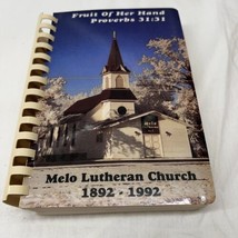 Vintage Cookbook Spiral Melo Lutheran Church 1992 Recipes Scandinavian Cookies - £31.51 GBP