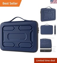13.3&quot; Shockproof Waterproof Laptop Sleeve with Retractable Handle - Dark... - £33.59 GBP