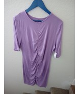 Daily Ritual Women&#39;s Lilac Front Ruched Jersey Dress, Size XL - $31.55 CAD