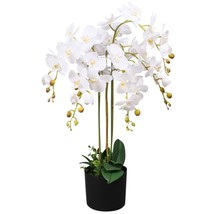 Artificial Orchid Plant with Pot 75 cm White - £31.39 GBP