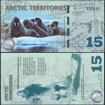 Arctic Territories. Banknote 15 dollars. 2011. Unc. Polymer. Cat# P.NL - £31.51 GBP