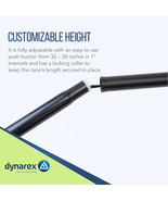 Dynarex Stand-Up Cane Foldable T-Handle 3-Point Base Adjustable Black, 1... - $35.69 CAD