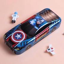Ey mickey 3 layer pencil case spider man cool children s stationery box boys girls iron thumb200