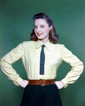 Barbara Stanwyck 16x20 Canvas Giclee in Yellow Shirt and Tie 1940&#39;s - £54.85 GBP