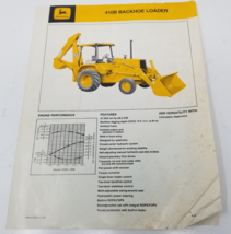 John Deere 410B Backhoe Loader Sales Brochure 1983 Specifications Access... - £15.14 GBP