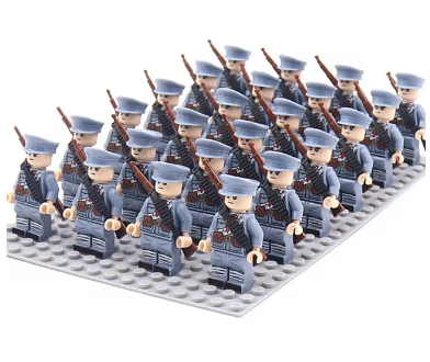 WW2 24pcs/Lot Military Soldiers Building Blocks Figures Bricks Toys Chinese Army