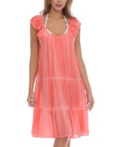 Swim Cover Up Tiered Dress Coral Size Large RAVIYA $48 - NWT - £7.05 GBP