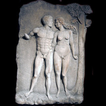 Adam and Eve relief plaque Sculpture Replica Reproduction - $197.01