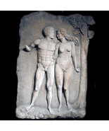 Adam and Eve relief plaque Sculpture Replica Reproduction - $197.01