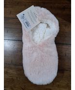 NWT Auden Women Pink Faux Fur Fuzzy Slippers M/L (8-10) Cozy Slip-On Hou... - $15.99