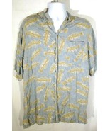 Columbia Men&#39;s Shirt Large Fish Graphic Button Down Short Sleeve - €15,87 EUR