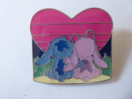 Disney Trading Pins Loungefly - Angel &amp; Stitch Heart Sunset - $18.56