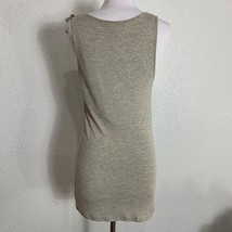 Kenar Womens Tank Top Shirt Size Medium Gray Lace Ruffle Sleeveless - $8.91