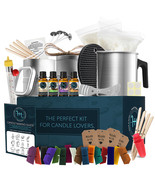 Candle Making Kit, Soy Wax, 16 Color Dyes, Thermometer, Tins, Wicks, Mel... - $835.39 MXN