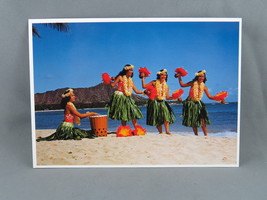 Vintage Postcard - Hula Dancers Waikiki Beach - Movie Supply of Hawaii - £11.75 GBP
