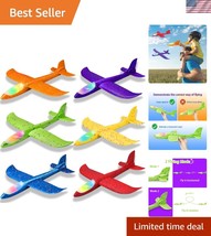 Colorful 6 Pack LED Airplanes - 17.5&quot; Safe Foam Planes for Outdoor Adven... - $756.61 MXN