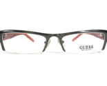 Guess Eyeglasses Frames GU1416 GUN Grey Blue Red Rectangular Half Rim 51... - £51.63 GBP
