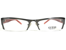 Guess Eyeglasses Frames GU1416 GUN Grey Blue Red Rectangular Half Rim 51... - £51.41 GBP