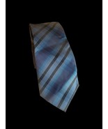 EUC Pronto-Uomo Couture Tie Blue Gray Plaid Men&#39;s 100% Silk Necktie 58”x... - $246.59 MXN