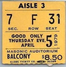 Vintage ROXY Musique Robert Gordon Concert Ticket Stub Avril 5 1979 Detr... - $44.54