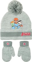 Justice League Toddlers&#39; Cold Weather Beanie and Mitten 2-Piece Set, Grey - £10.26 GBP