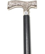 Nauticalmart Chrome Plated Scroll Fritz Walking Cane With Black Beechwoo... - $36.00