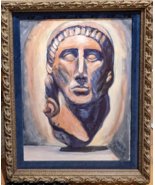 OIL PAINTING &quot;ALEXANDER&#39;S AIDE&quot; CANVAS GREEK ROMAN EMPEROR BUST SOCRATES... - $350.00