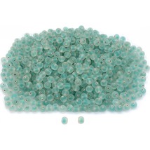 Blue Frosted Round Glass Beads Jewelry 7mm Approx 1200 - £18.98 GBP