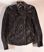 Twiggy London Womens 100% Leather Jacket Black S - $99.00