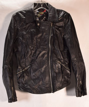 Twiggy London Womens 100% Leather Jacket Black S - £77.85 GBP