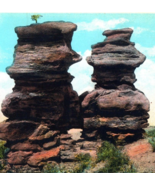 Siamese Twins Rock Formation Postcard Vintage Garden Of The Gods Colorado - £12.63 GBP