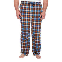 Foundry Men&#39;s Big &amp; Tall Sleep Lounge Pants 2XLT Brown Blue Plaid Microf... - $23.21