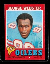 Vintage 1971 Topps Tcg Football Trading Card #197 George Webster Houston Oilers - £7.75 GBP