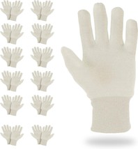 1 Dozen 12 Pairs Cotton Jersey Work Gloves, Large - Mens Size - £14.62 GBP