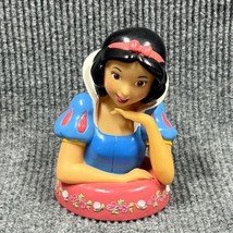 Vintage Disney Princess Snow White Vinyl 7” Coin Bank &amp; Stopper Desktop ... - £20.60 GBP