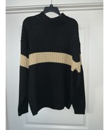 A.Adams & Spire Mens X-Large Black Striped Crew Neck Sweater - $15.00