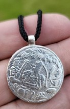 Sikh Guru Nanak Dev Silver Plated Coin pendant Sat kartar Locket thread PP25 - £29.17 GBP