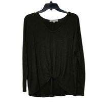 Ann Taylor LOFT Top Size Medium Green V-Neck T-Shirt 3/4 Sleeve Womens Stretch - £15.56 GBP