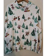 Disney Mickey Mouse &amp; Friends Holiday Knit Turtleneck Shirt Top Rare Don... - $50.91 CAD