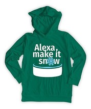 $28 Urban Smalls &#39;Alexa Make It Snow&#39; Hooded Long-Sleeve Tee Size Small (DEFECT) - $17.10