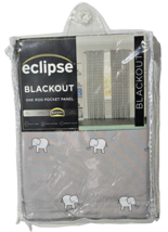 Eclipse Blackout One Rod Pocket Panel Save Energy Reduce Noise Peanut Pals Grey - $25.99