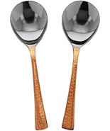 Rastogi Handicrafts Indian Handmade Stainless Steel &amp; Copper Serving Spo... - $18.35 CAD