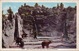 New Bear Pit City Park Zoo Denver CO Postcard PC577 - £3.89 GBP