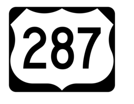 US Route 287 Sticker R2174 Highway Sign Road Sign - $1.45+