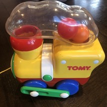 Vintage Tomy 1990 Pop up Balls Train Push Pull Toy - Tested And Works Co... - $6.72