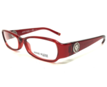 Anne Klein Eyeglasses Frames AK8085 905 Clear Red Silver Lion Logos 52-1... - $51.28