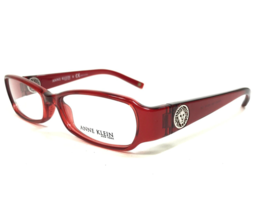 Anne Klein Eyeglasses Frames AK8085 905 Clear Red Silver Lion Logos 52-1... - £40.39 GBP
