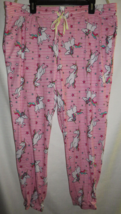 Plus size 3X Briefly Stated pink striped unicorn print pajama pants, pockets,NWT - £13.95 GBP