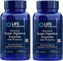 2 x Life Extension Enhanced Super Digestive Enzymes with Probiotics  -  ... - $26.07