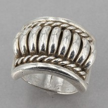 Native American Handcrafted Navajo Thomas Charley Sterling Silver Ring Size 5.75 - £46.85 GBP